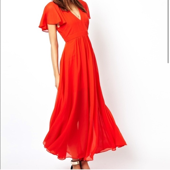 ASOS Flutter Sleeved Dress - Picture 9 of 13